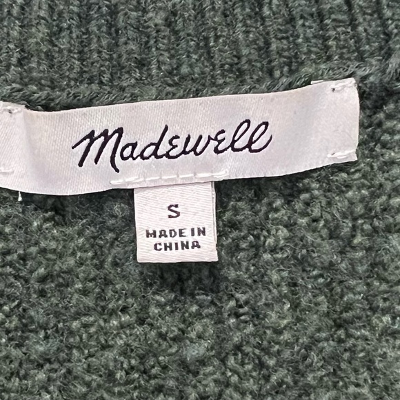 Madewell‎ Olive Green wool blend Square Neck Sweater S - Picture 3 of 9